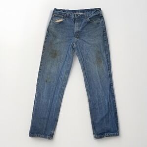 Carhartt Flame Resistant Jeans 36x34 Made in USA Distressed Relaxed Fit